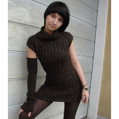 tunika z ruchomymi rękawami, halo-pracownia, sukienki