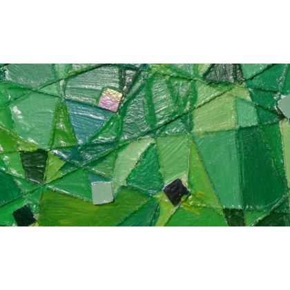 Krystyna Ciećwierska - mozaika ceramiczna - kalejdoskop zieleni foto #1