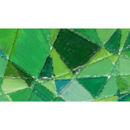 Krystyna Ciećwierska - mozaika ceramiczna - kalejdoskop zieleni foto #2
