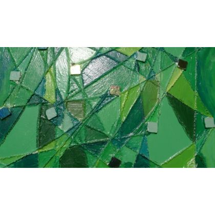 Krystyna Ciećwierska - mozaika ceramiczna - kalejdoskop zieleni foto #4