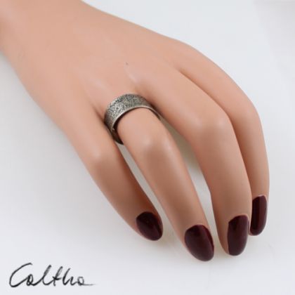 Caltha - pierścionki - Metalowy pierścionek - piasek foto #1