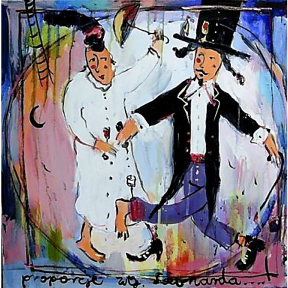 Dariusz Grajek - olej + akryl - Zakochani w proporcjach... foto #1