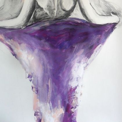 Alina Louka - rysunki tech.mieszana - grown woman purple foto #3
