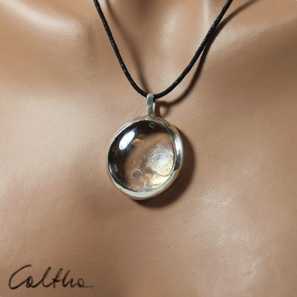 Caltha - wisiory - Szkło w srebrze - wisior foto #3