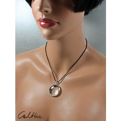 Caltha - wisiory - Szkło w srebrze - wisior foto #4