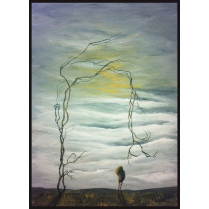 Drzewo, 70x50cm, Natalia Miodek, obrazy akryl