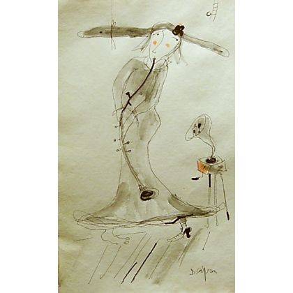 Dariusz Grajek - grafika warsztatowa - Muzyczna para... foto #1