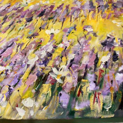 Sara Mondrian - obrazy olejne - Lipcowa łąka z firletkami foto #3
