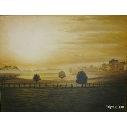 Wschód słońca, Renata  Woś, obrazy akryl