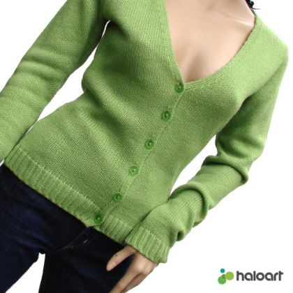 seledynowy sweterek, halo-pracownia, swetry