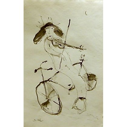 Dariusz Grajek - grafika warsztatowa - Bicykliści..... foto #1