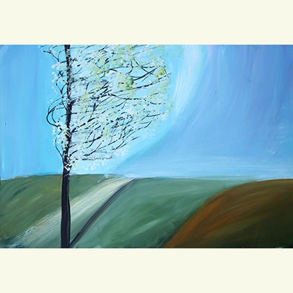 "Powiew wiosny" 30x21cm, Paweł Dąbrowski, obrazy olejne