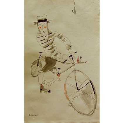 Dariusz Grajek - grafika warsztatowa - Rowerianie... foto #1