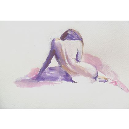 Alina Louka - obrazy akwarela - akwarela akt foto #1