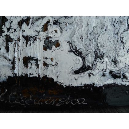 Krystyna Ciećwierska - obrazy akryl - struktury zimowe VI foto #1