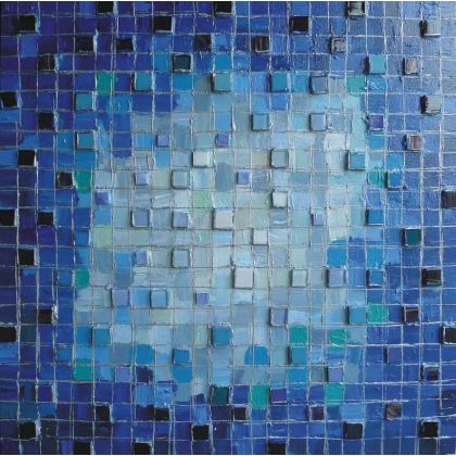 zima XII, Krystyna Ciećwierska, mozaika ceramiczna
