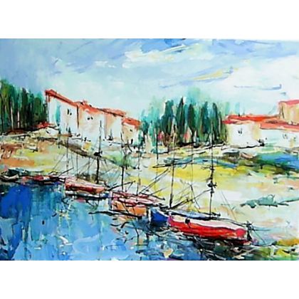  Port Lligath..., Dariusz Grajek, olej + akryl