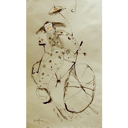Dariusz Grajek - grafika warsztatowa - Zwariowani bicykliści... foto #1