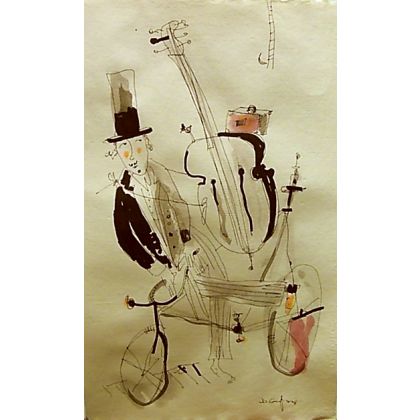 Na bicyklach....., Dariusz Grajek, grafika warsztatowa