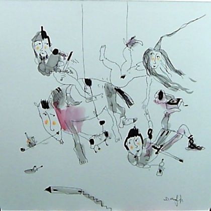 Koń trojański......, Dariusz Grajek, grafika warsztatowa