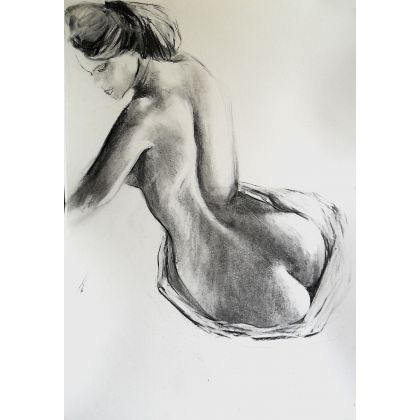 akt 50x70, Alina Louka, rysunki tech.mieszana