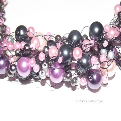 Estera Grabarczyk - korale,naszyjniki - różowe perły foto #2