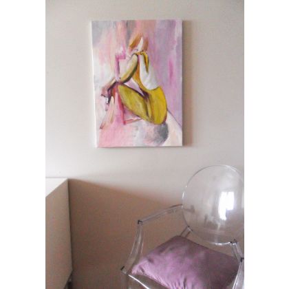 Alina Louka - obrazy tech. mieszana - sukienka 50x70cm foto #1