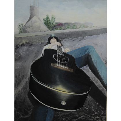 Gitara i ja, Krystyna Mąkosza, obrazy olejne