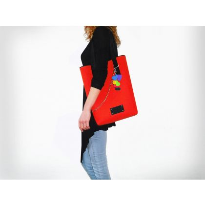 modemania - torby na ramię - TORBA Z FILCU czerwień foto #2