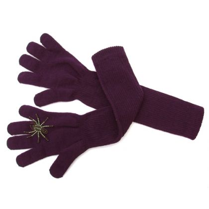 halo-pracownia - mitenki i rękawiczki - dłuuuugie fioletowe foto #1