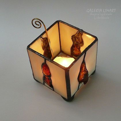 Galeria LiMaRt - lampy, świeczniki -  Lampion PREZENT lux. Bursztyn foto #1