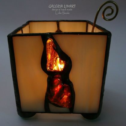 Galeria LiMaRt - lampy, świeczniki -  Lampion PREZENT lux. Bursztyn foto #2