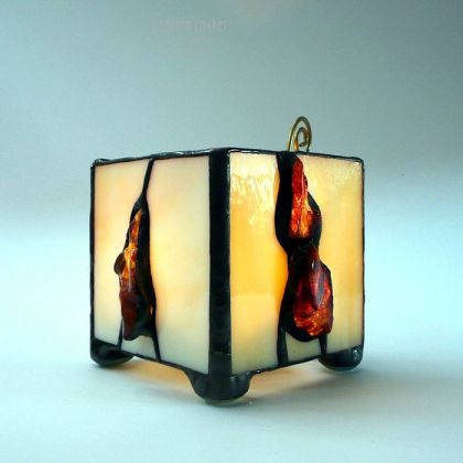 Galeria LiMaRt - lampy, świeczniki -  Lampion PREZENT lux. Bursztyn foto #4
