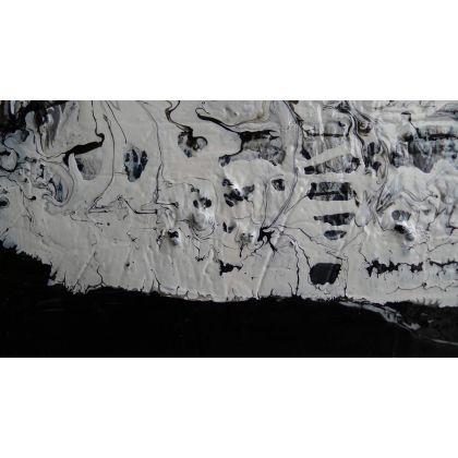 Krystyna Ciećwierska - obrazy tech. mieszana - tekstury zimowe foto #1