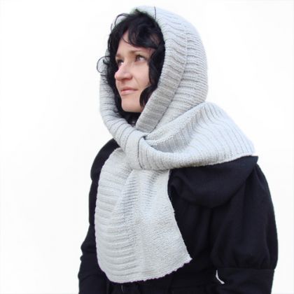 halo-pracownia - czapki - szalokaptur z pętelką foto #1