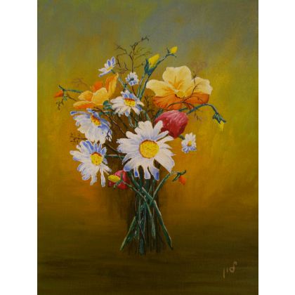 Kwiaty, Maria Woithofer , obrazy akwarela