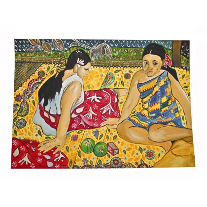 Kolorowy Gauguin dla P Izabeli, Sara Mondrian, obrazy akwarela