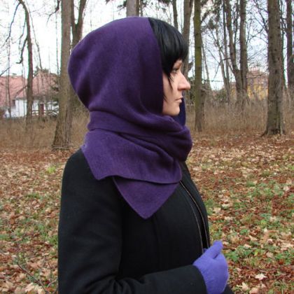 szalokaptur śliwkowy, halo-pracownia, czapki