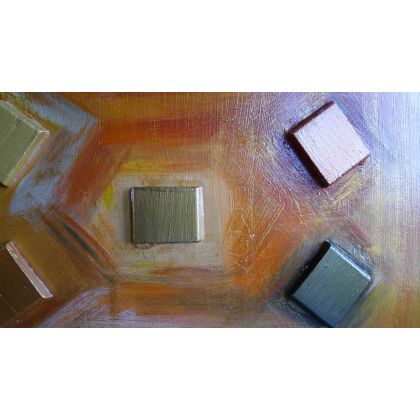 Krystyna Ciećwierska - kolaż analogowy - kwadraty i p 6 foto #1