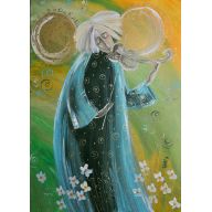 ANIOŁ ZE SKRZYPCAMI 50X35 CM