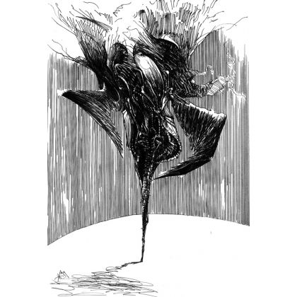 Opus 3, Krzysztof Krawiec, rysunek tuszem