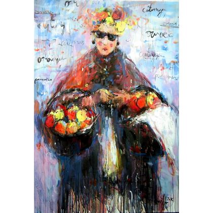 Pomarańczarka..., Dariusz Grajek, olej + akryl