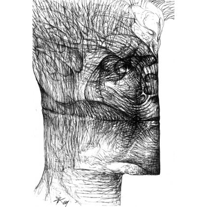 W świecie iluzji 2, Krzysztof Krawiec, rysunek tuszem