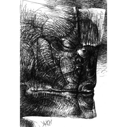 W świecie iluzji 3, Krzysztof Krawiec, rysunek tuszem