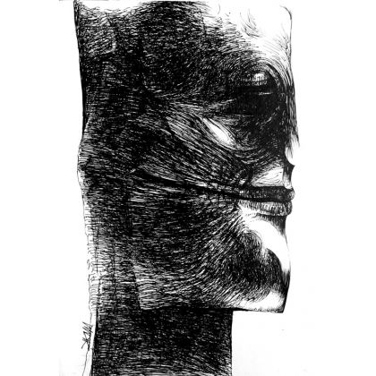 W świecie iluzji 4, Krzysztof Krawiec, rysunek tuszem