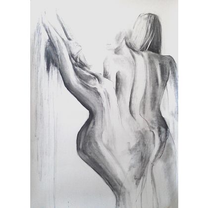 akty 100x70, Alina Louka, rysunki tech.mieszana