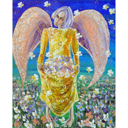 Anioł z kwiatem, 4mara, Grafika cyfrowa