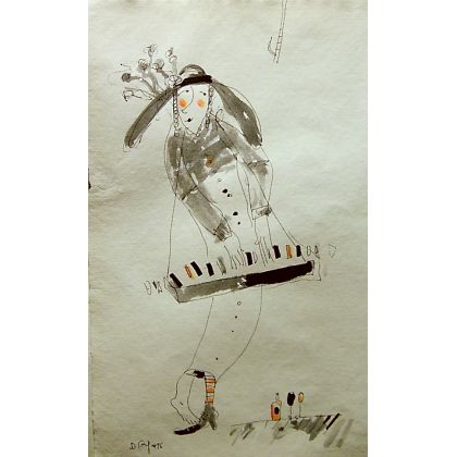 Dariusz Grajek - grafika warsztatowa - Anielscy muzykanci.... foto #1