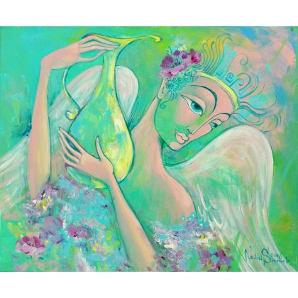 "Anioł antyczny", Nadia Siemek, obrazy akryl