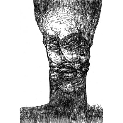 W świecie iluzji 10, Krzysztof Krawiec, rysunek tuszem